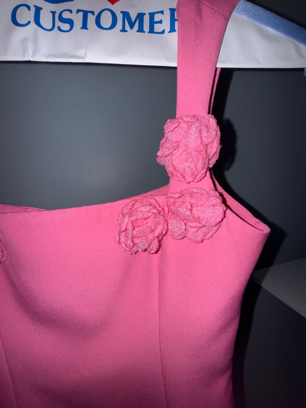 Elliatt Pink Floral Appliqué Mini Dress - Picture 2 of 7